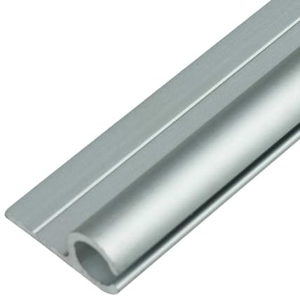 LYSEL® Kederschiene Kederleiste Kederprofil 15x30mm eloxiert 1m Grau Ø10mm für Keder 5-9mm