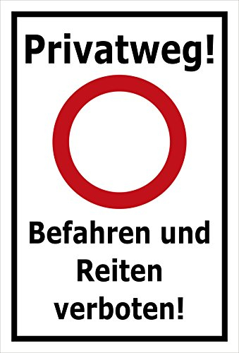Melis-Folienwerkstatt Schild Privatweg - 30x20cm - 3mm Aluverbund – 20 VAR S00359-010-A