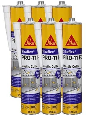 SIKA Mastic Colle Sikaflex Pro 11 FC - Blanc - 300ml - Lot de 6