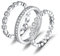 JewelryPalace 3 Éternité Band Empilable Zircone Cubique Bague Femme Argent Sterling 925, Marquise Lot de Bague de Fiançailles Femme, Infini Bagues Anniversaire Mariage Promise Alliance, Bijoux Femme