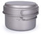 usharedo Juego de sartenes de titanio con mango plegable, utensilios de cocina para exteriores Ti1585B