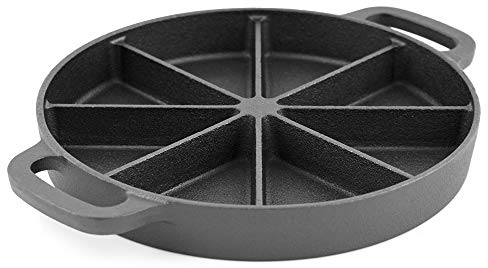 BBQ-Toro Gusseisen Maisbrotpfanne mit 8 Grillzonen | Ø 21,5 cm | 50 ml pro Zone | Grillpfanne für Maisbrot und mehr | Gusseisenpfanne für Grill und Elektro-Herd | Servierpfanne aus Gusseisen