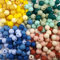 Silicone Beads - 9mm 250PC Round Beads by Blue Rabbit Co, Adult Craft Kits, Jewelry Making Kit, Three-Tone Beads for Necklaces, Bracelets (Three Tone, 250PC)