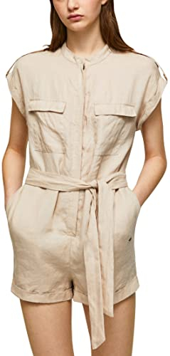 Pepe Jeans Damen Alina Overall, Braun (Stone), S