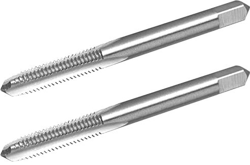 Burkit Lot de 2 tarauds à filetage UNF 1/4-28 pour droitier HSS 1/4 x 28 UNF