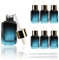 COSIDEA 6pcs Empty gradient Blue Square 30ml / 1oz Glass dropper bottle for Serum essence oil bottles container packing