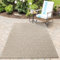 HomebyHome In& Outdoor Teppich Wetterfest, Beige 200x290 cm Teppich Küche, Waschbarer Küchenläufer Flachgewebe Sisaloptik Skandinavisch Design Camping Terasse Balkon Outdoorteppich Garten