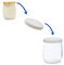 Friendly Cuisine - Couvercles blancs hermétiques pour pot de yaourt en verre Diam 56 mm (30)