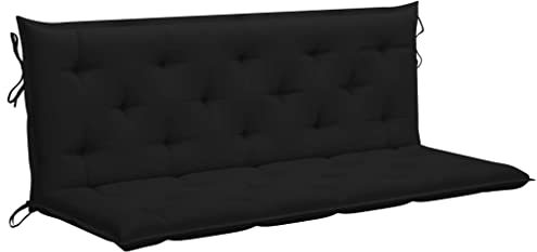 WIFESE Auflage für Hollywoodschaukel 150x50x7 cm Sitzkissen Bank Bankauflage Kissen Outdoor Bierbankauflagen Sitzpolster Bank Sitzauflagen FüR BäNke RüCkenpolster Schwarz