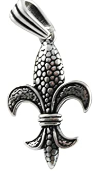 myringshop ROYAL LILIE KRONE KREUZ TEMPLER LILIEN ANHÄNGER 925 ECHT SILBER