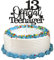 BOZILY Glitzer 13. Geburtstag Cake Topper 13 Schwarz Offizielle Teenager 13. Geburtstag Kuchen Topper Glitter 13. Geburtstag Party Kuchen Deko 13 Happy Birthday Kuchen Dekorations (Schwarz)