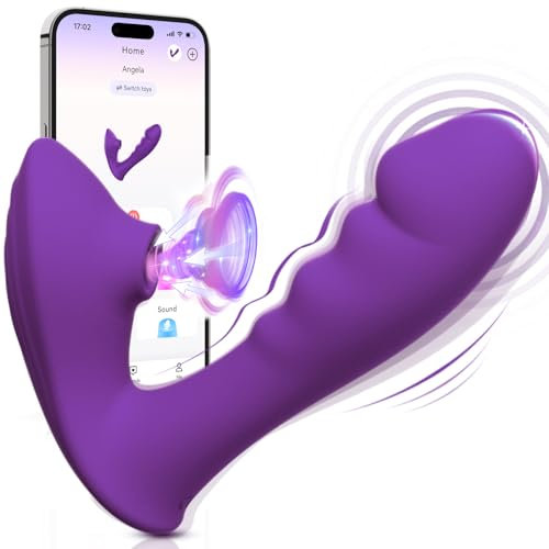 G-Spot Vibrator, 2 in 1 Sex toys4women Clitoris Licking Dildo Sucking Vibrators with 10 Vibration & Suction Modes, Dildo Vibrabrater Adult Sex Toy Woman Clitorious Sucker Tongue Sex Toys