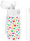GOPPUS 420ml/14oz Gourde Isotherme pour Enfants avec Paille à Double Paroi en Acier Inoxydable Petit Flacon Isolé Sous Vide Métal Anti-fuite pour Boisson Flacon pour Tout-petits Thermos Sans BPA
