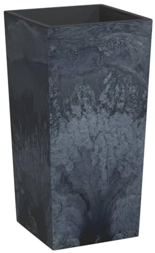 vidaXL Pflanzkübel, Blumenkübel mit herausnehmbaren Einsatz, Blumentopf Übertopf Beton-Optik, Pflanztopf für Innen Außen, Anthrazit PP