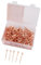 Wakects Clavos de herradura de cobre, acero inoxidable, rigidez derecha, 250 piezas flexibles con caja de almacenamiento para granjas ganaderas (45 mm E3)