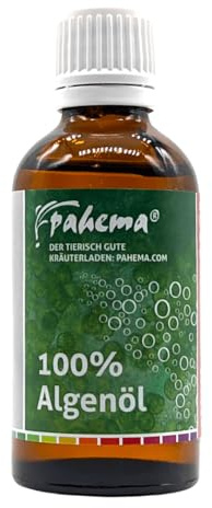Pahema Algenöl – veganes Omega-3 für Hunde und Katzen mit Tropfer (50 ml) | Reich an Omega-3-Fettsäuren (DHA & EPA) • Vegan • Geeignet bei Fischallergien