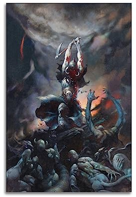 VZRSQZK Death Dealer II Poster, dekoratives Gemälde, Leinwand-Wandposter und Kunstdruck, modernes Familienschlafzimmer-Dekor-Poster, 60 x 90 cm