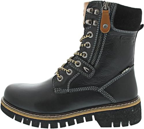 camel active Damen Schuhe Winterschuhe Stiefeletten Schnürschuhe Schnürstiefeletten, Farbe:Schwarz, Schuhgröße:EUR 41, Artikel:-100 Black
