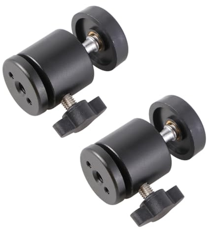 Yardenfun 2 Stück Mini-stativkopf Kugelkopf 1/4 Gewinde Für Kamerastativ Camcorder-stativ Kompaktes Design Hohe Belastbarkeit Leicht Beweglich Einfach Zu Tragen Und Verstauen