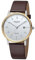 REGENT Herren Solaruhr Analog Lederarmband braun URF1549 Analoguhr