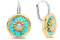 Ohrringe der Marke Ti Sento Milano Ohrringe Sterling Silber Gold Farbe Türkis Gewicht 0,009 Die Referenz ist 7971TQ, Sterling Silber