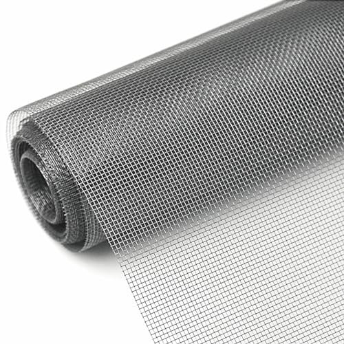 Timizi Malla Mosquitera Rollo 2x5m, Tela Mosquiteras Resistente a los Rayos UV Mosquitera para Ventana, para Ventanas con Marco. - Gris