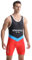 Viisendy Pro Einteiliger Wrestling-Gewichtheber-Sportanzug für Herren Marineblau Rot XL