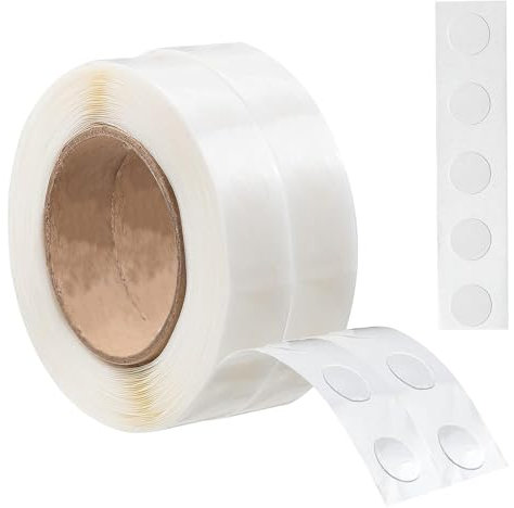 Sakerr Acrylic Clear Glue Dots, 600 Pieces, Removable, Invisible, Strong, Ideal for Craft, Decoration, Paper, Glass