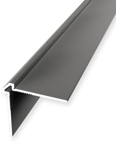 Wandprofil 25 x 25 x 2700 mm Einfasshöhe 2 mm Tapetenprofil Aluminium eloxiert Glatt Winkelprofil Ungebohrt Metallprofil Edelstahloptik Fein Geschliffen Verbindungsprofil Küberit