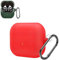 New Silicone Case for Samsung Galaxy Buds 3/3 pro, for Samsung Galaxy Buds 3/3 pro Pink Red White Soft Case Earphone Protective TPU Cover with Carabiner,Dustproof Shockproof,Gift for Women Men (red)