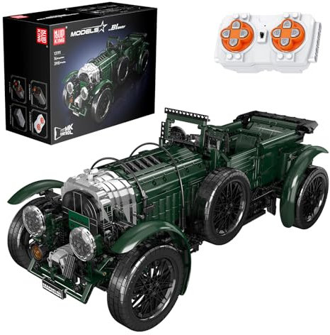 Mould King 13191 Technik Ferngesteuert Oldtimer Klemmbausteine Vintage Sportwagen Modellauto Bausteine Britischer Sammlerauto Bausätze für Erwachsene Fans(3918 Teile)