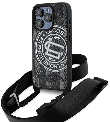 CG MOBILE Lacoste LCHMP16XSPSW Hülle für iPhone 16 Pro Max 6.9 schwarz, Mono Sportswear