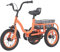 12 Zoll Kinderdreirad, 3 Rad Fahrrad Kinder Mit Einkaufskorb & Verstellbarer Lenker&Sattel, Tricycle FahrräDer FüR MäDchen & Jungen, Fahrrad Dreirad Kinder FüR Erholung, Einkaufen Kinderdreirad,Orange