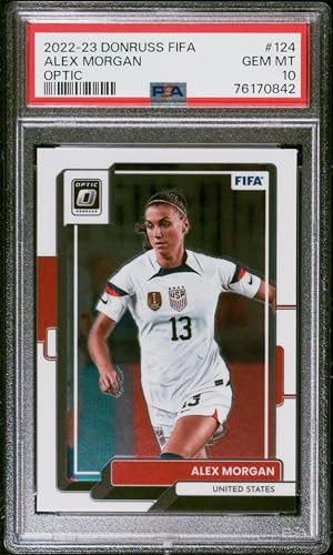 Alex Morgan 2022 Panini Donruss Optic World Cup Soccer Card #124 Graded PSA 10