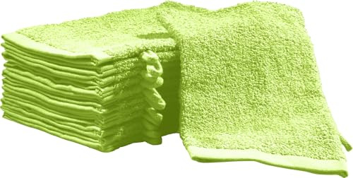 REDBEST Waschhandschuh Oceanside 12er-Pack Leichtfrottier apfelgrün Größe 16x21 cm