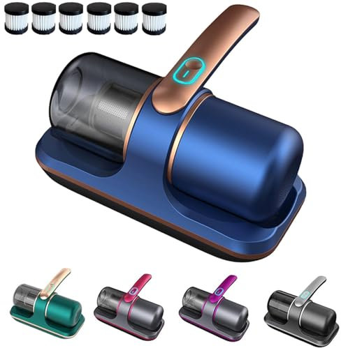 Pure Sleepy, Pure Sleepy Dust Mite Vacuum, Puresleepy Pro Bed Vacuum, Cordless Handheld Mattress Cleaner, Deep Cleaning, Low Noise (Blue)