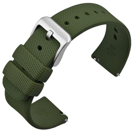 ANNEFIT Bracelet de Montre en Silicone pour Homme Femme, Bande de Remplacement en Dégagement Rapide, 14mm 16mm 17mm 18mm 19mm 20mm 21mm 22mm 24mm