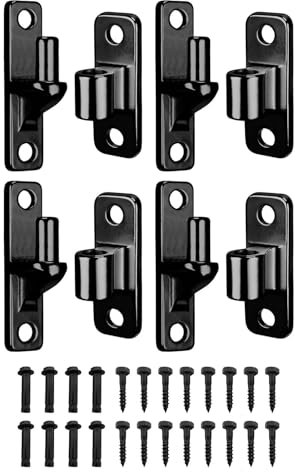 Paquete de 4 bisagras de puerta portátiles resistentes para montaje en pared, accesorios de materiales de acero inoxidable para valla de madera y puerta al aire libre