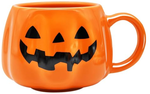 FloralGrace 12 Oz Tazza con Motivo di Zucca di Halloween Tazze Halloween Riutilizzabili Tazza con Cambio di Colore Termocromatico Tazza di Halloween Autunno Zucca Tazza da caffè Carina