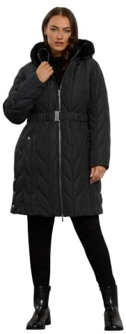 EVANS Curve Premium Faux Fur Parka Coat - Women's - Plus Size Curve