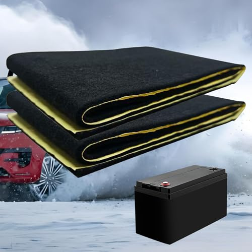 ACESOME Housse de batterie autocollante 18 x 102 cm pour batterie de voiture, protection hivernale, protection contre le froid, kit d'isolation de batterie pour voiture, camion, bateau (1, 18 cm × 150