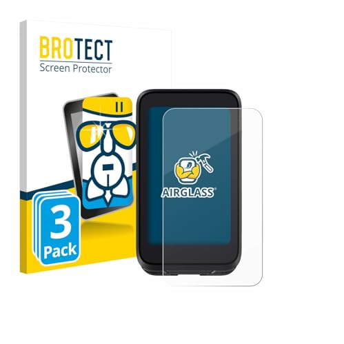 BROTECT Schutzglas für iGPSPORT BiNavi Air | 3 Stück Transparenter Displayschutz Made in Germany Schutzfolie Panzer Folie Glas 9H Anti-Fingerprint Einfache Montage Clear