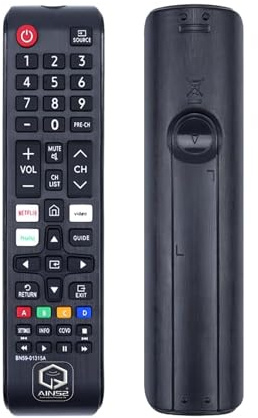 AIN52® Telecomando per Samsung Smart TV - Ricambio Pronto all'Uso per BN59-1385A, BN59-01259B, BN59-01241A - Compatibile QLED LED 4K UHD