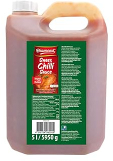 DIAMOND Süße Chilisauce, für Huhn und Fisch, süß pikante Sauce zum Verfeinern von Wok-Gerichten, Frühlingsrollen & Fingerfood - 1 x 5 l