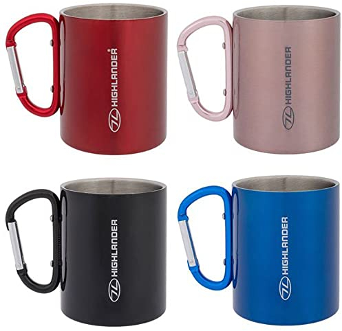 Highlander 300ml Stainless Steel Mug with Karabiner Handle