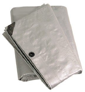 PAPILLON 'Storeingross Abdeckplane New mit Ösen grau (200 gr/qm) Mod. B 3 x 4 mt – Spindel planen Rödeln