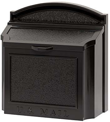 Whitehall Products Locking Wall Mounted Large Mailbox, Black