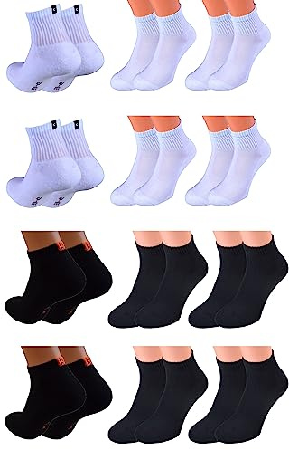 12 Paar Sport-Kurz-Socken, Kurzschaft mit Frotteesohle Marke Cocain in schwarz und weiß für Damen und Herren Gr. 35-38