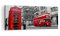 Panorama Bilder auf Leinwand 100x40cm Leinwandbild Bus Telefon Straße Groß Wanddeko Bild Schlafzimmer Küche Wandbilder Dekoration Wohnzimmer Wall Decor Canvas Wand Kunstdruck Art AB100x40-2674