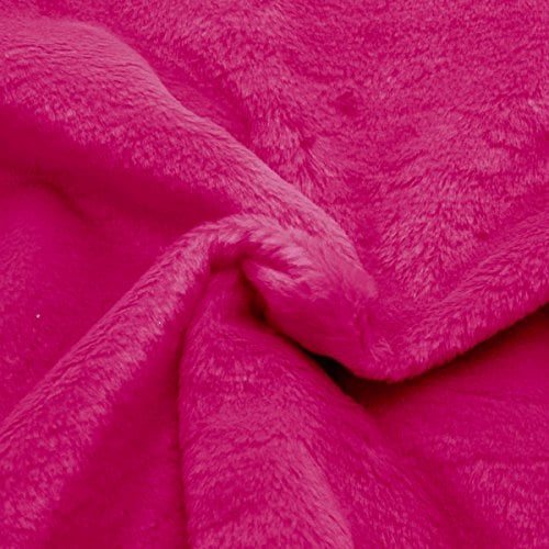 Neumann Handelsvertrieb Fellimitat | 150 cm Breit | Meterware | Plüsch | Webpelz | Kunstfell (Pink) S2
